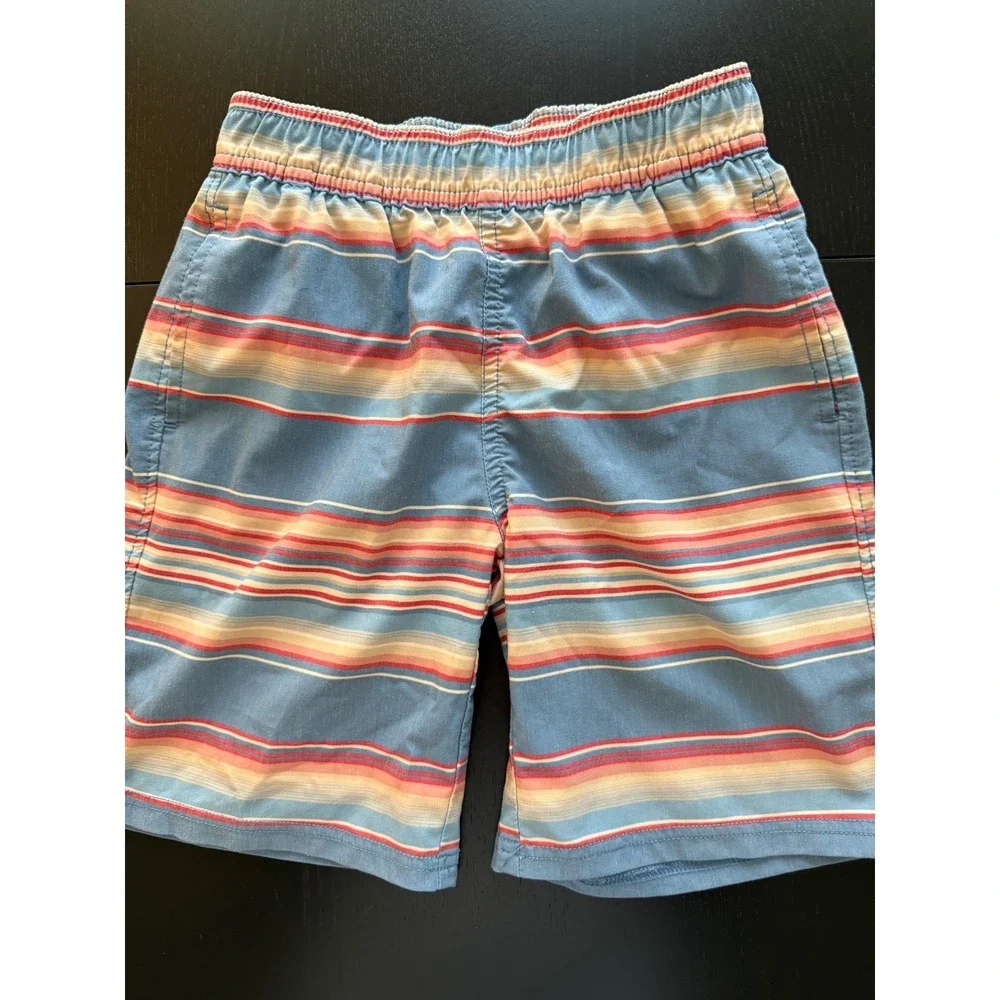 Faherty Boys Swim Trunks Size 8 Striped Mesh-Lined Board Shorts Beach Resortwear